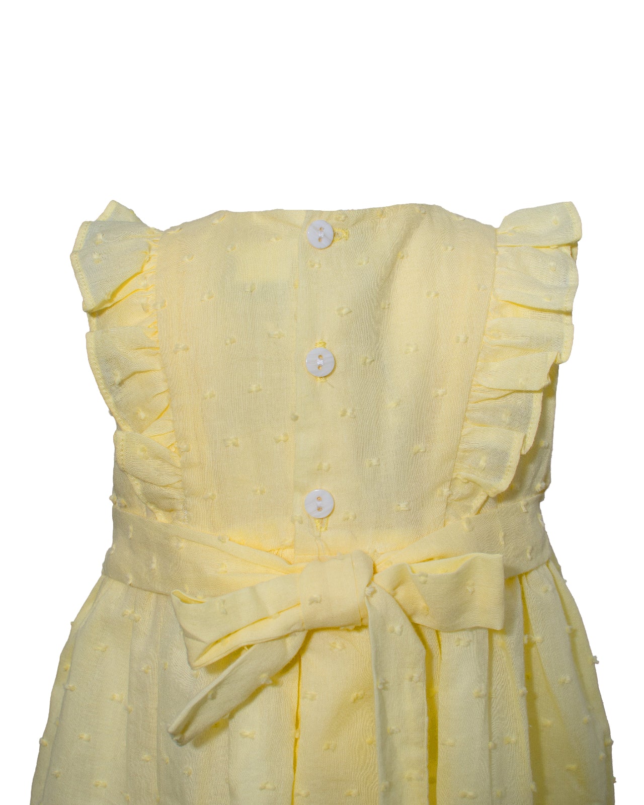 Swiss Dot Yellow Baby Girl Dress 3