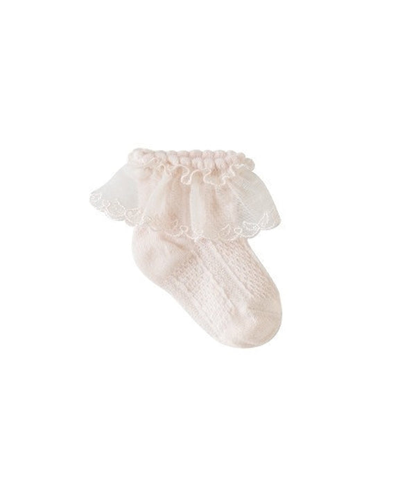 Wholesale Baby Girl Socks Angel Wing Lace Pink - Imagewear