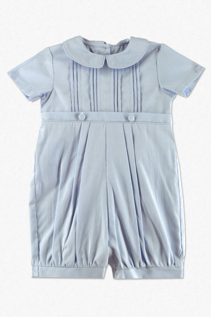 Wholesale Classy Pique Baby Boy Romper Blue - Imagewear