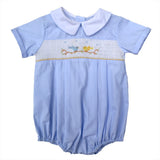 Wholesale Hand Smocked Baby Boy Bubble Romper  - Imagewear 