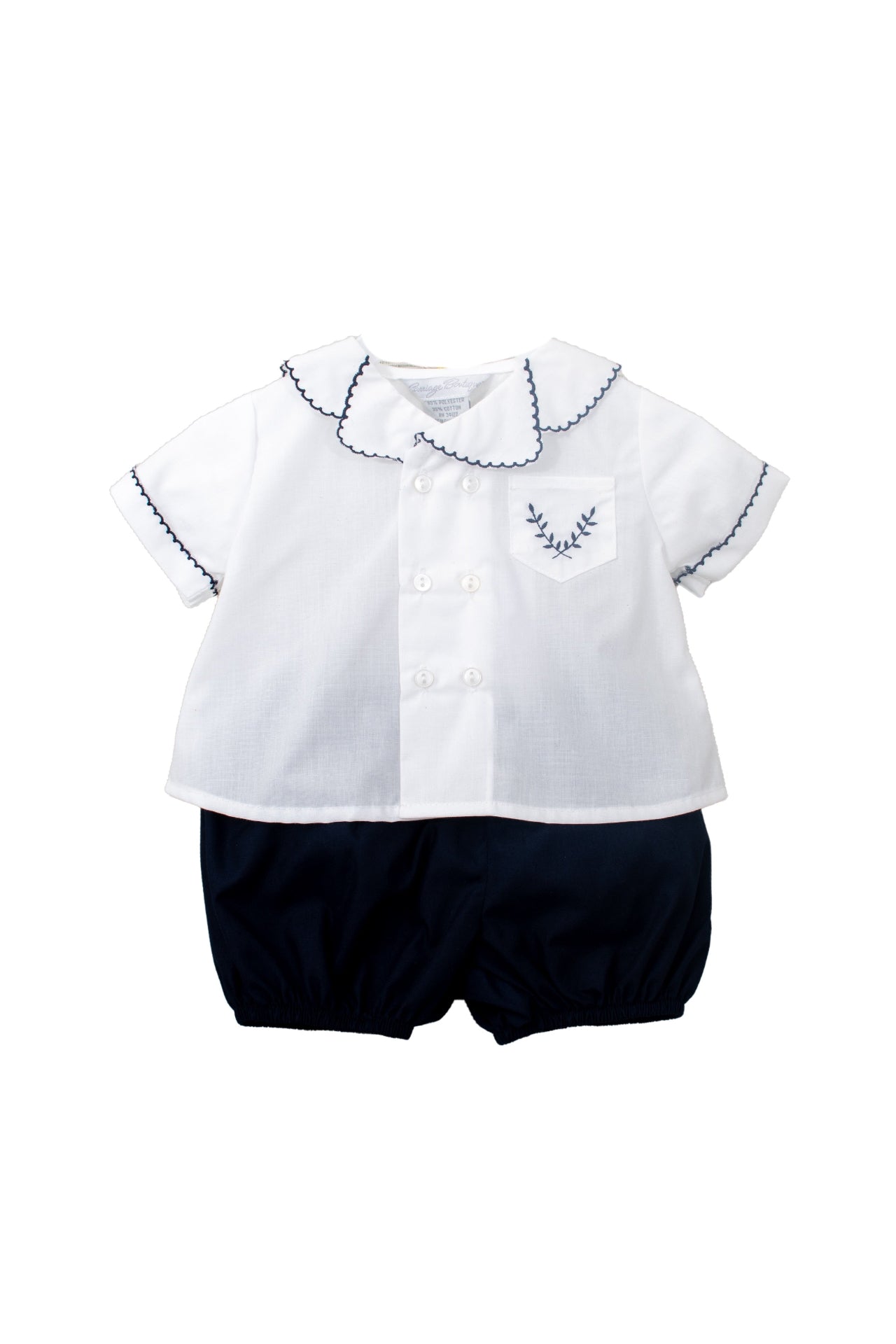 Wholesale Navy Crest Baby Set