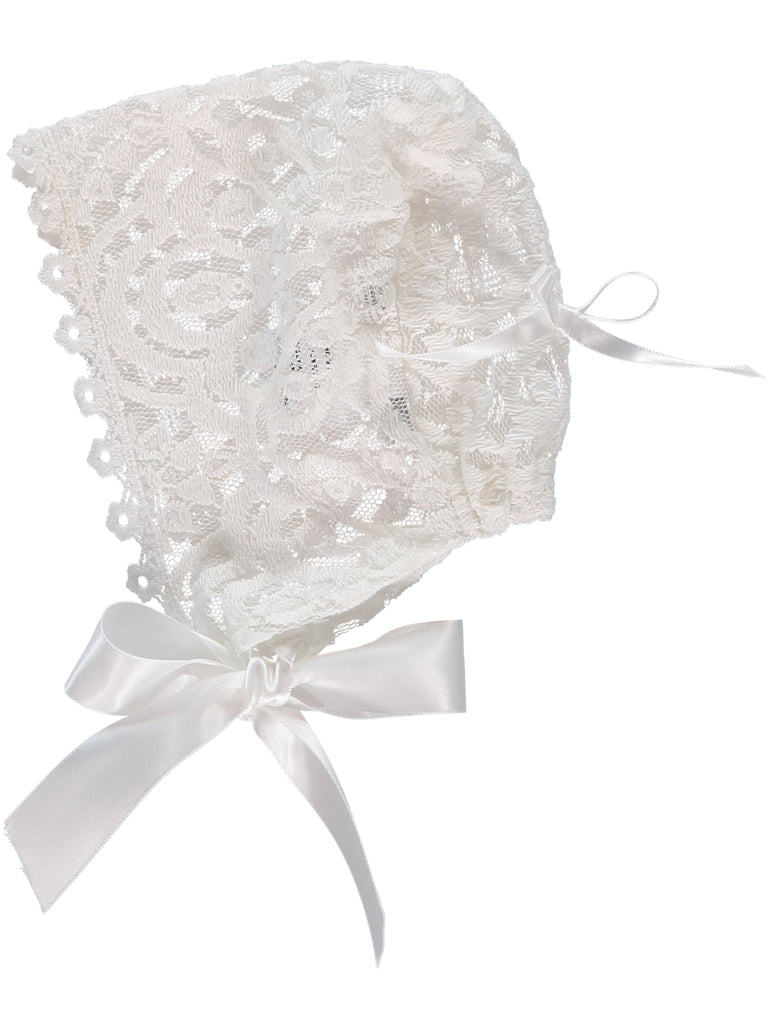 Wholesale Baby Girl Baptism Lace Bonnet - Imagewear