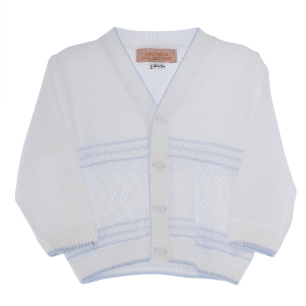 Carriage Boutique Baby Boy Pointelle Sweater