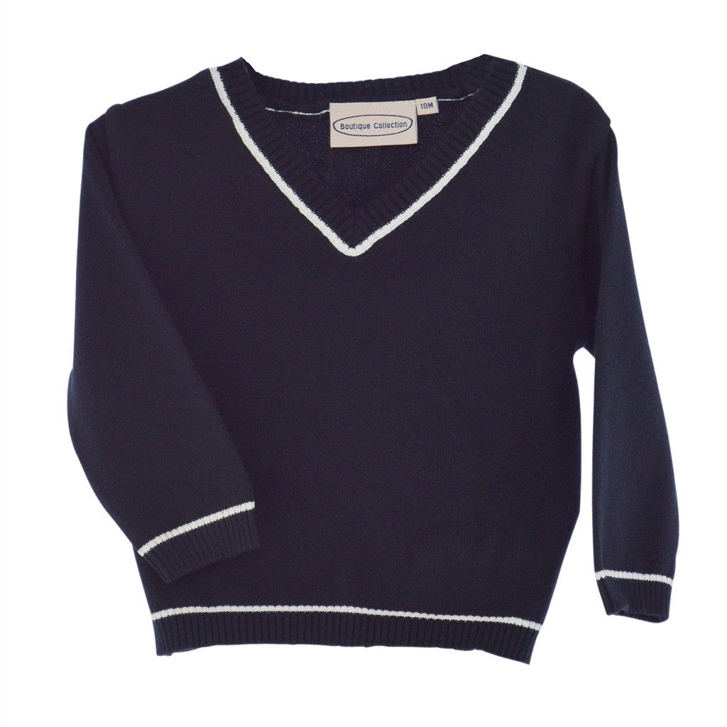 Carriage Boutique Baby & Toddler Boy Navy Pull Over Sweater