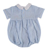 Carriage Boutique Crawling Crab Blue Baby Boy Bubble Romper 3
