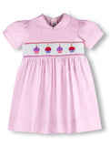 Carriage Boutique Hand Smocked Pink Cupcake Baby Girl Dress