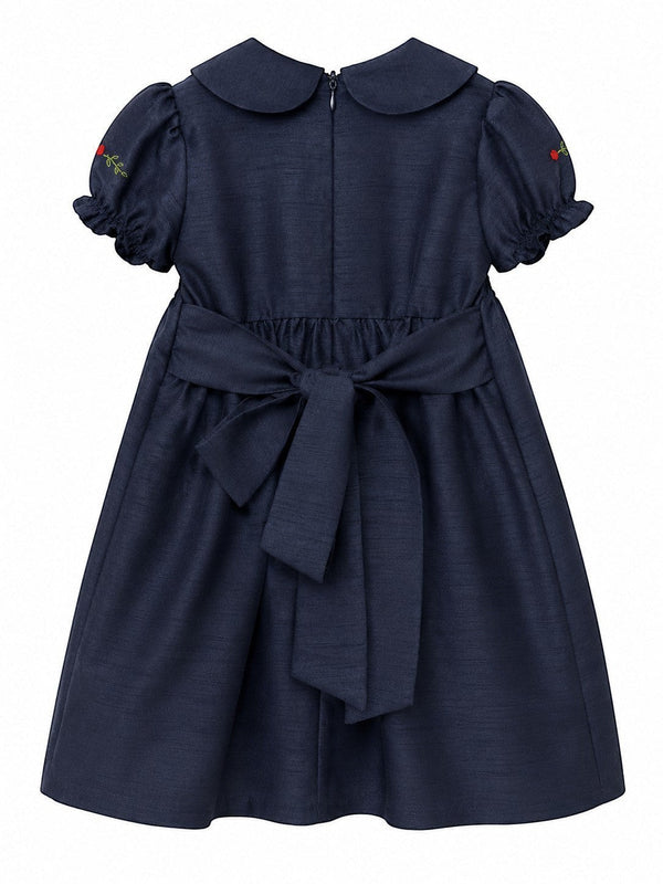 30047-Navy Party Dress for Toddler Girl