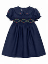 30047-Navy Party Dress for Toddler Girl