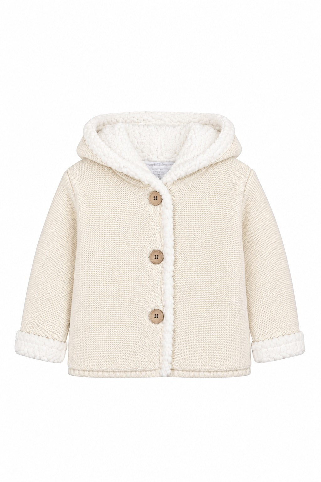 8190-Sherpa-Lined Hooded Jacket Off White