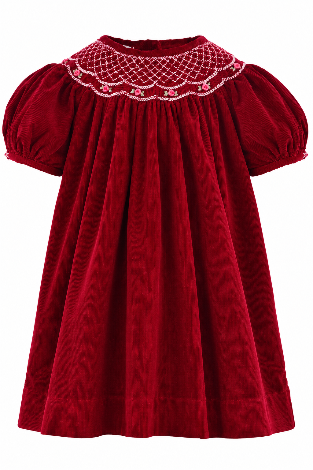 41041-Corduroy Bishop Short Sleeve Baby Dress