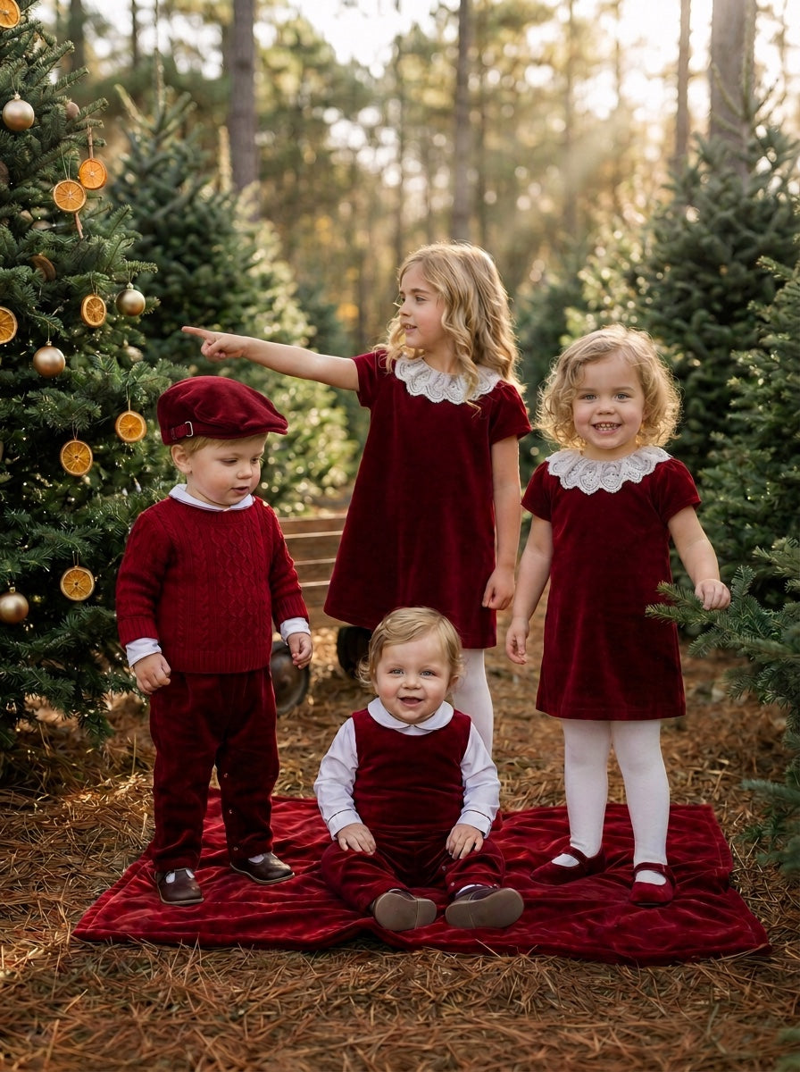 20274-Red Infant & Toddler Knit Pullover Sweater Fisherman