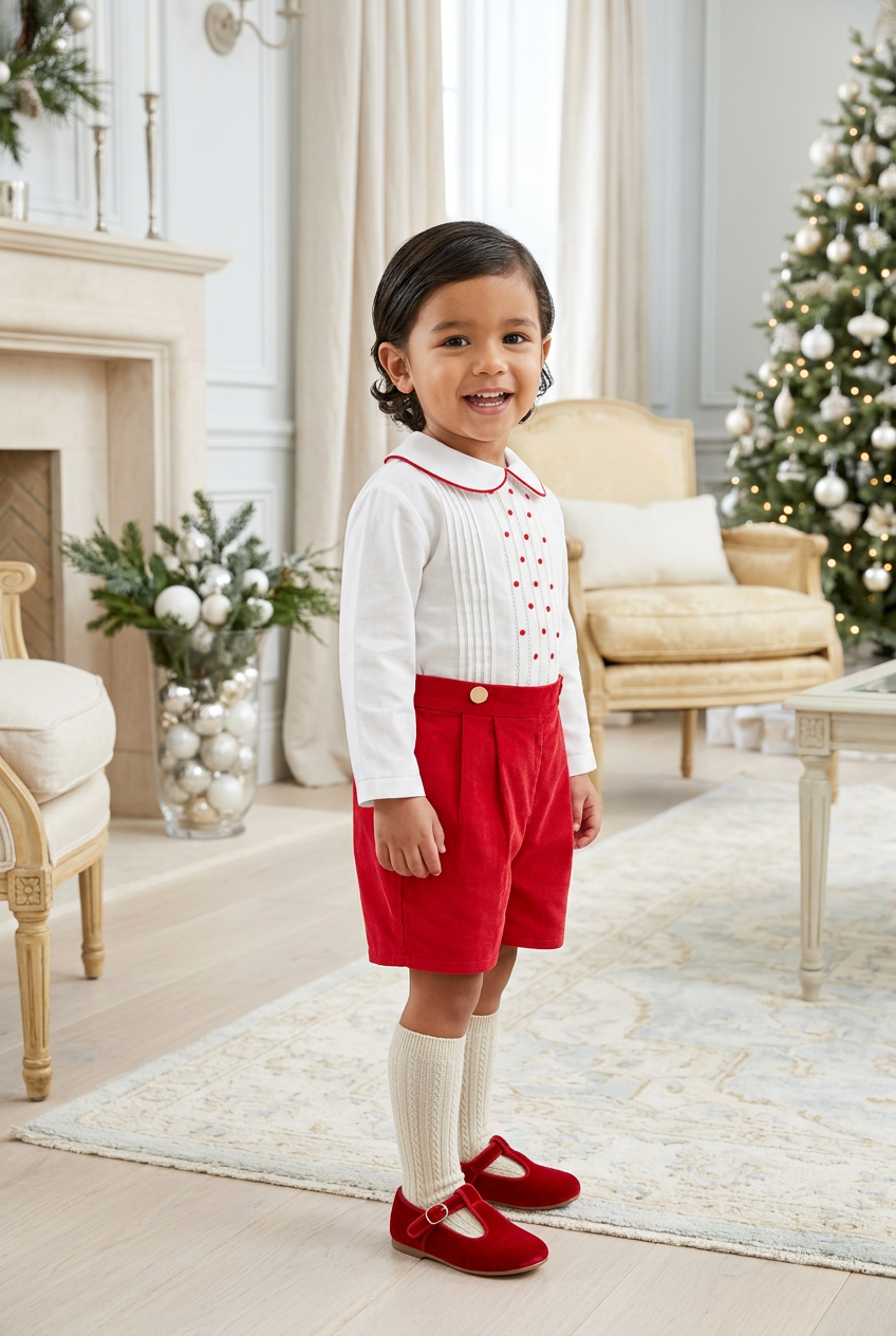 41009-Red Mistletoe Bobby Suit: Baby & Toddler