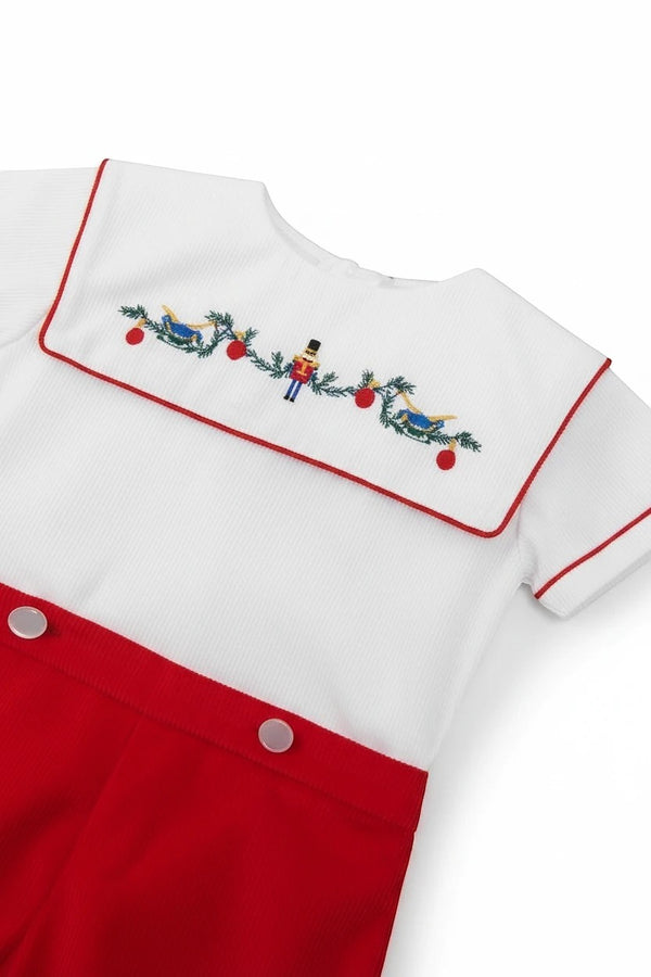20249- Red Wooden Soldier Infant & Toddler Boy Bobbie Suit