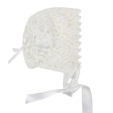 Christening & Baptism Baby Girl Lace Gown with Bonnet 4 - Imagewear