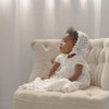Christening & Baptism Baby Girl Lace Gown with Bonnet 5 - Imagewear