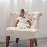 Christening & Baptism Baby Girl Lace Gown with Bonnet 6 - Imagewear