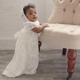 Christening & Baptism Baby Girl Lace Gown with Bonnet 7 - Imagewear