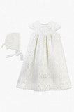Christening & Baptism Baby Girl  Lace Gown with Bonnet - Imagewear
