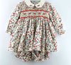 Corduroy Floral Long Sleeve Baby Girl Dress with Panty