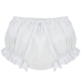 Wholesale Cotton Panty Diaper Cover - Ruffled White Eyelet 2 - Imagewear