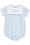 30106-Monogrammable Blue Baby Boy Bubble Romper