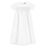 Hand Smocked Cross Bullion Christening Baby Girl Gown with Bonnet 2 - Imagewear
