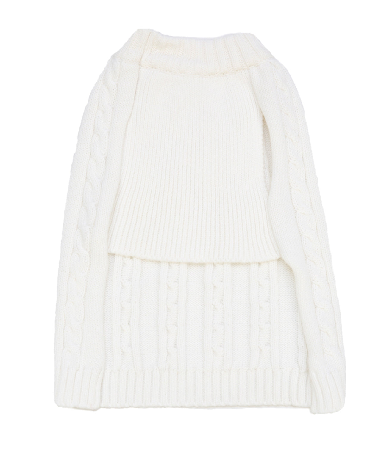 Imagewear White Dog Cable Sweater