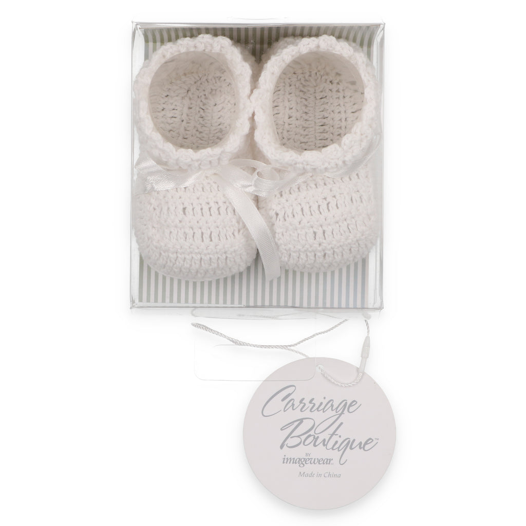 Crochet Baby Shoes with Cross