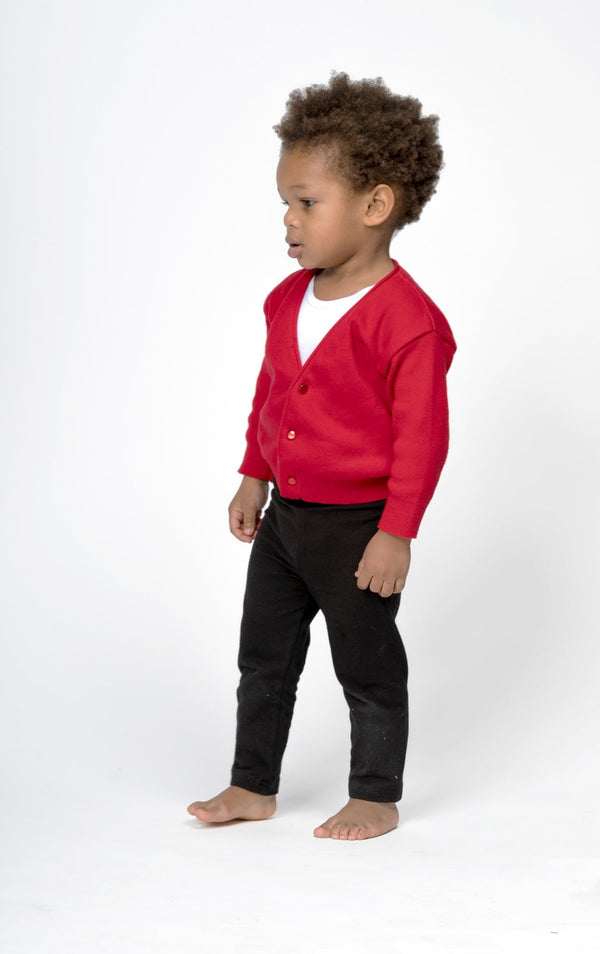 Julius Berger Cotton Cashmere Baby & Toddler Boy Cardigan Red 2 - Imagewear