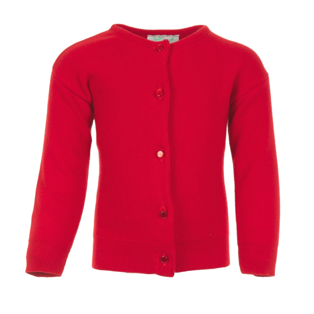 Julius Berger Cotton Cashmere Baby & Toddler Girl Cardigan Red - Imagewear