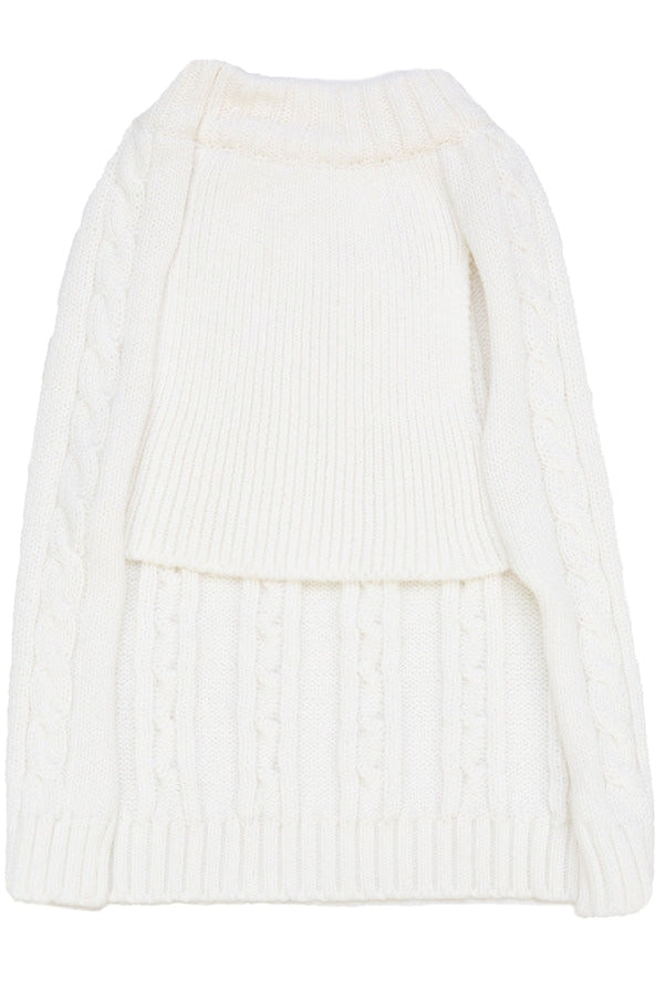 Julius Berger Matching Dog Sweater White 3 - Imagewear