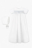 Long Bullion Cross Baby Boy Christening Gown with Bonnet - Imagewear