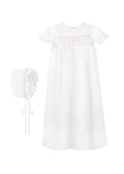 Long Bullion Cross Baby Girl Christening Gown with Bonnet - Imagewear