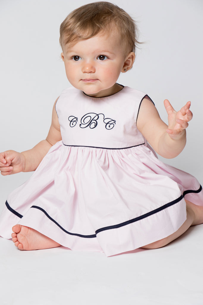 Monogram Blanks Sleeveless Baby Girl Dress
