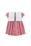 20073-Monogram Red Check Baby Girl Dress