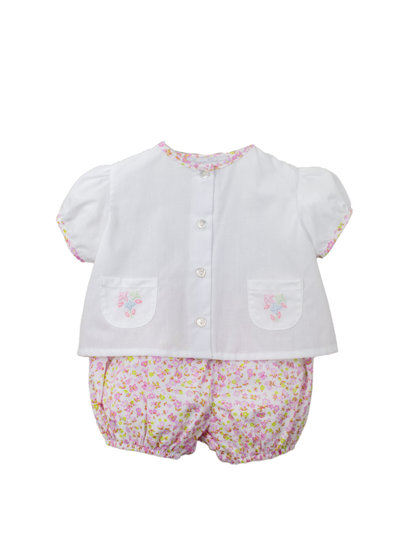 Petite Garden Ensemble Baby Girl Diaper Set