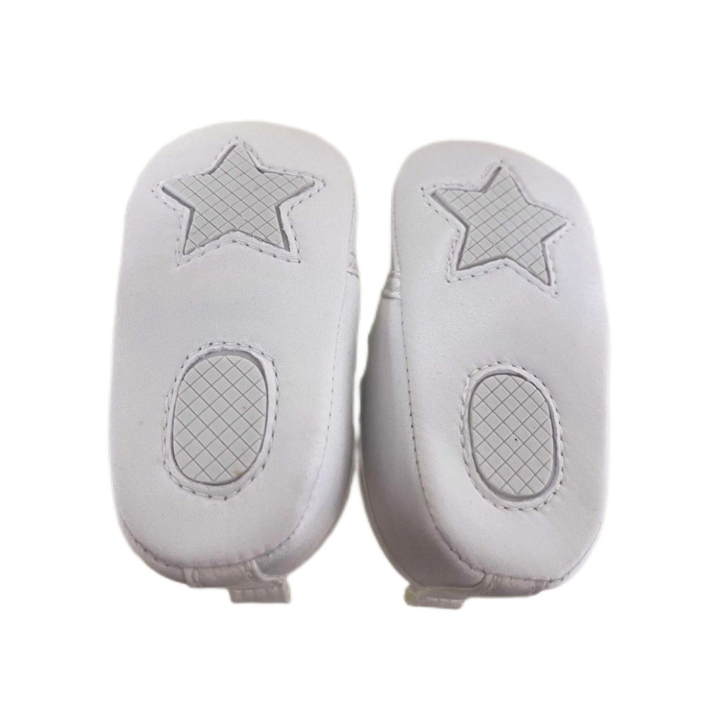 Quilted White Baby Boy Shoes 2
