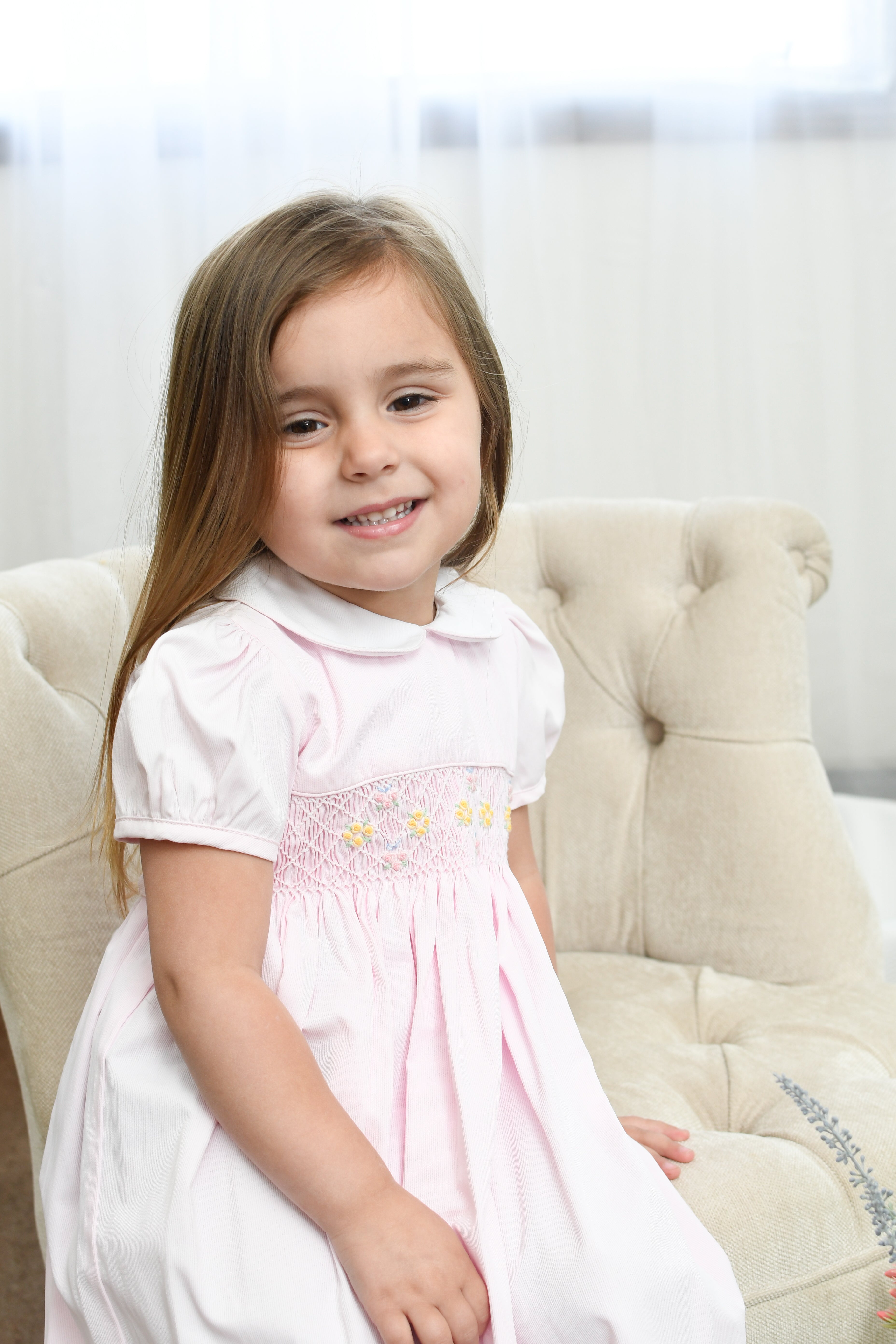 74027T-Pink Picque Classic Toddler Girl Dress