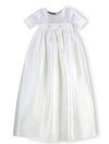 Satin Long Christening and Baptism Baby Boy Gown with Hat 3 - Imagewear