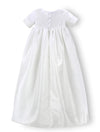 Satin Long Christening and Baptism Baby Boy Gown with Hat 4 - Imagewear