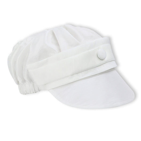 Satin White Baby Boy Long Christening & Baptism Gown with Hat 4