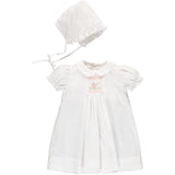 Smocked Baby Girl Only Day Gown with Hat One Size  
