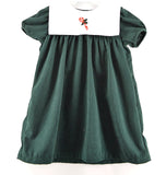 Smocked Candy Cane Green Bib Baby & Toddler Girl Dress 2