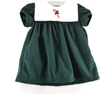 Smocked Candy Cane Green Bib Baby & Toddler Girl Dress