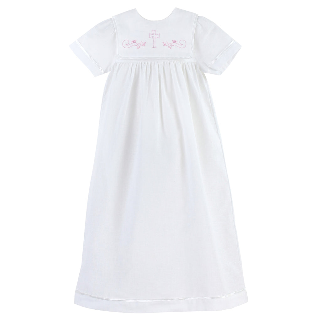 Wholesale Smocked Christening & Baptism Bib Baby Girl Gown with