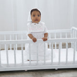 Smocked Christening & Baptism Bib Baby Girl Gown