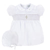 Smocked Cross Baby Girl Christening & Baptism Dress 2 - Imagewear