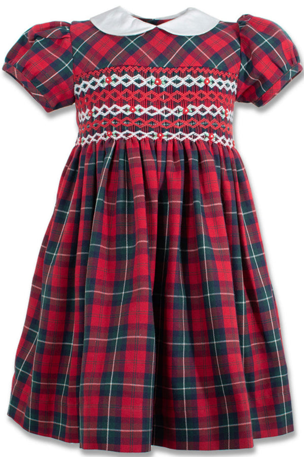 Wholesale Smocked Red Plaid Baby & Toddler Girl Dress Wholesale Smocked Red Plaid Baby & Toddler Girl Dress