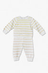 Snuggle Stripe 3 Piece Baby Girl Leggings Set with Hat - Yellow 2
