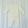 Snuggle Stripe 3 Piece Baby Girl Leggings Set with Hat - Yellow 3